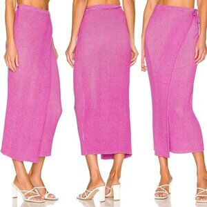 NWT Free People Borderline Midi Skirt Pink Rose XS